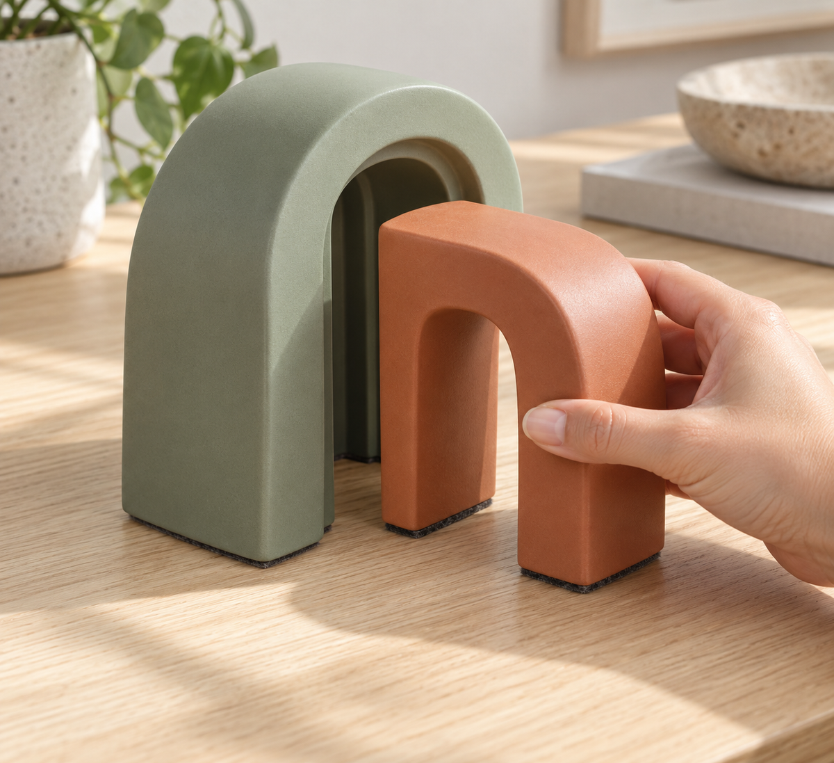 Arcstone Duo Arch Bookends - detail close-up