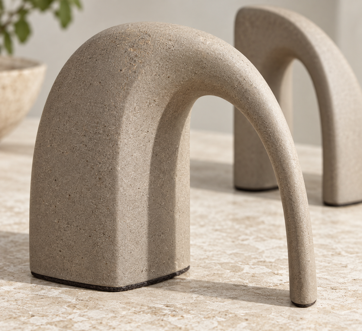 Moonspan Offset Arch Bookends - detail close-up