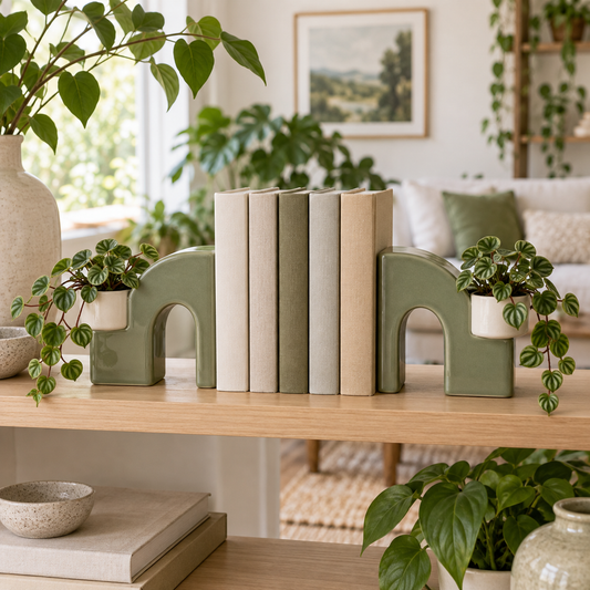 Plantergate Living Arch Bookends - lifestyle living room