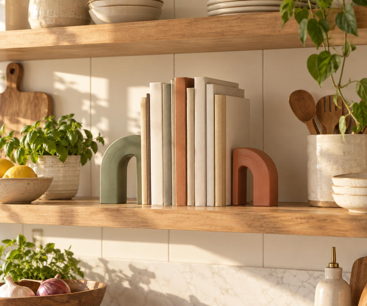 Arcstone Duo Arch Bookends - lifestyle kitchen